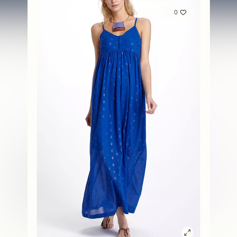 Anthropologie Porridge Winking Circlets Maxi Dress
